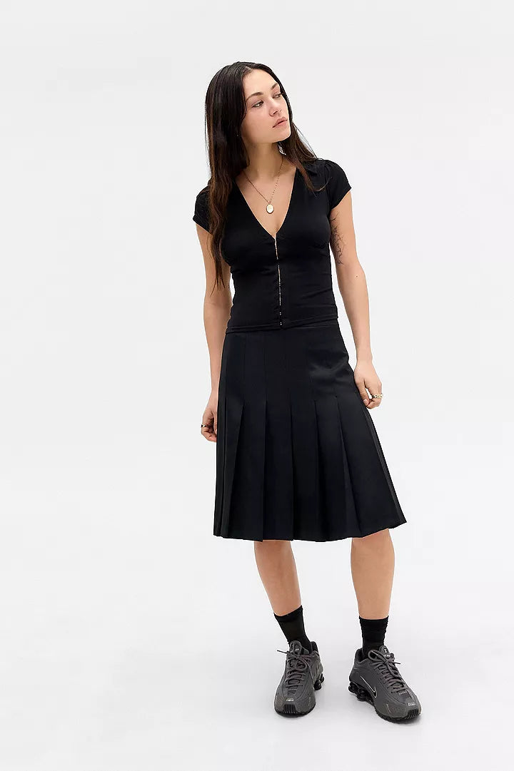 MISS MONDAY | HOOK & EYELET BUTTON-DOWN SHIRT