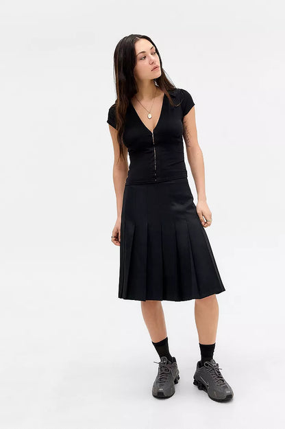 MISS MONDAY | HOOK & EYELET BUTTON-DOWN SHIRT