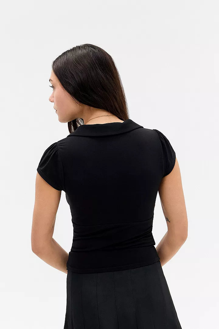 MISS MONDAY | HOOK & EYELET BUTTON-DOWN SHIRT