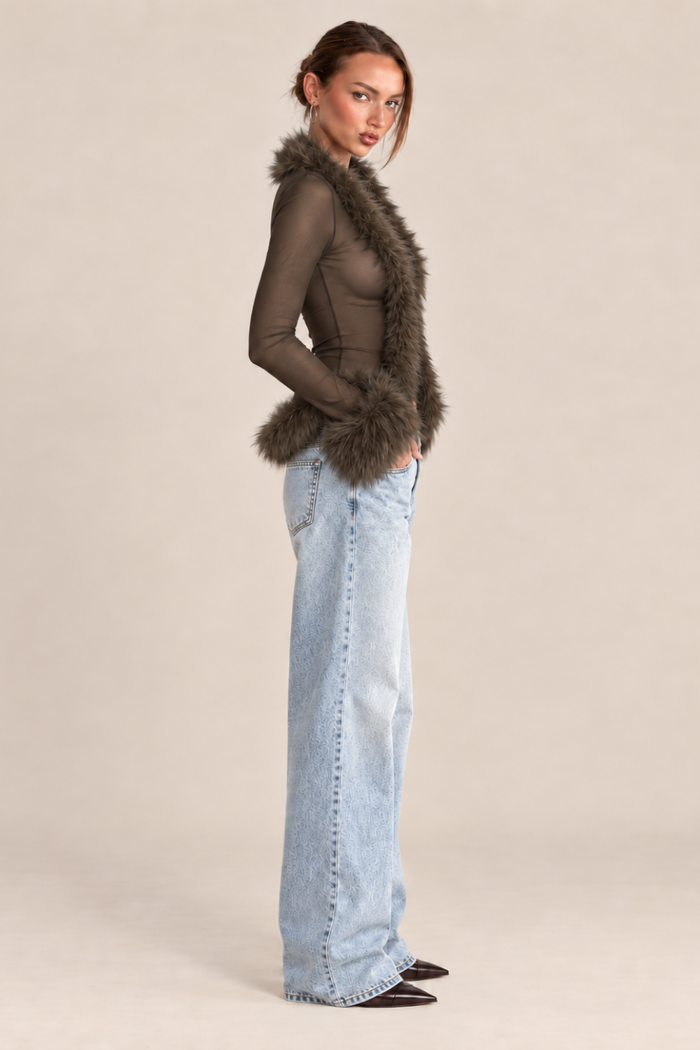 MISS MONDAY | TOP TRASPARENTE FERRYHILL FUR