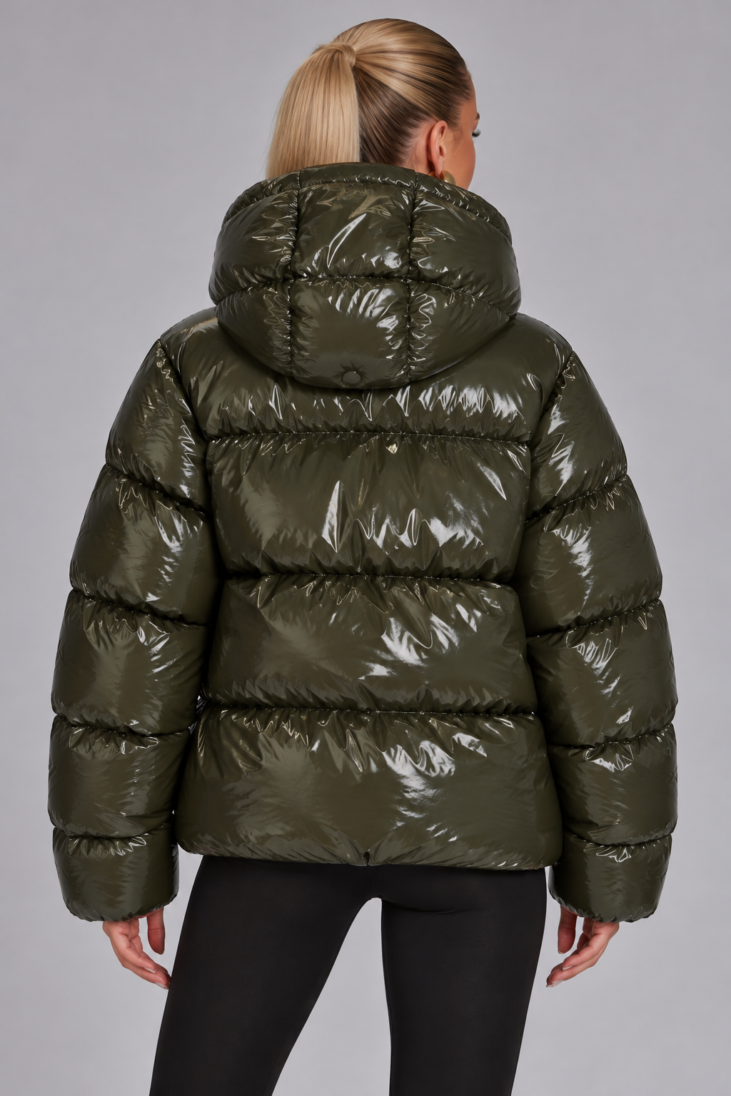 MISS MONDAY | SHINY CROPPED PUFFER JACKET