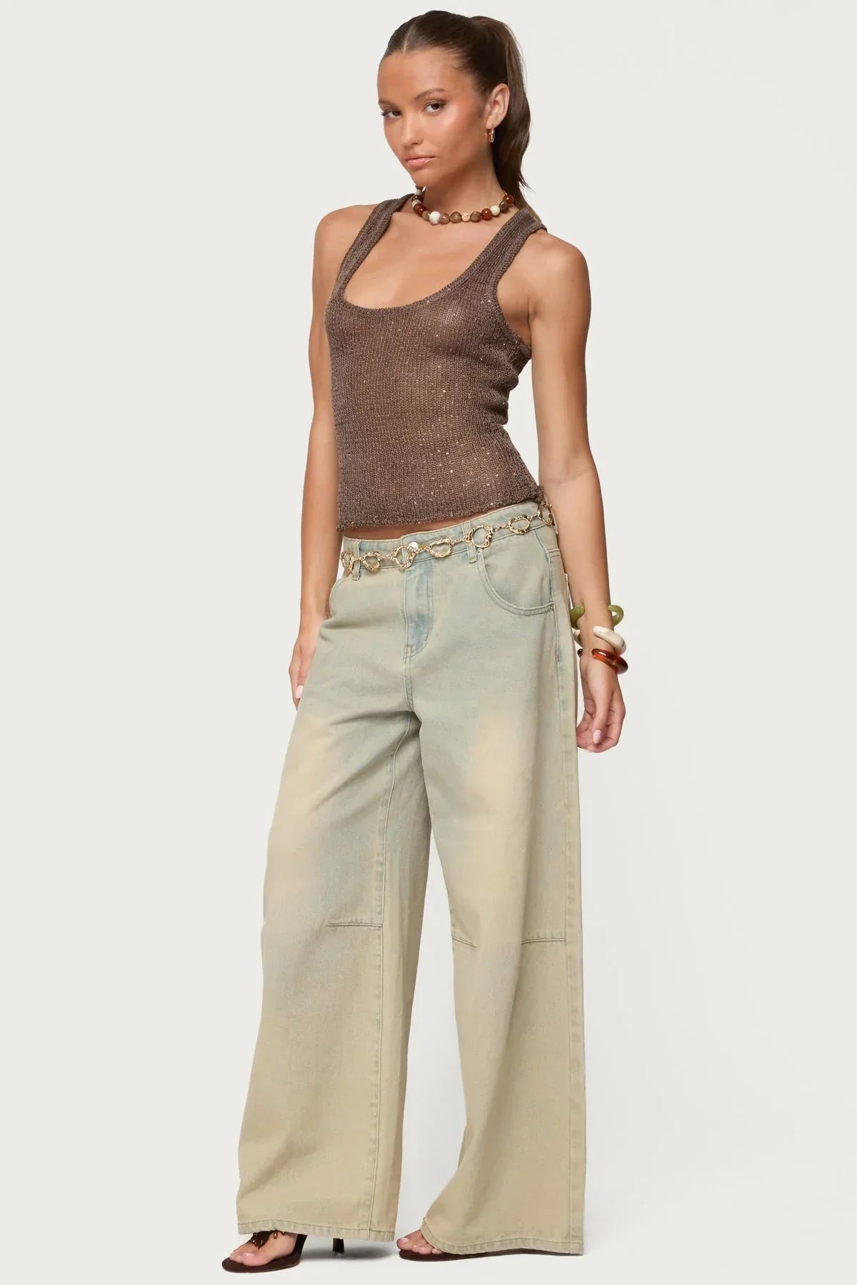 MISS MONDAY | STRICK-TANKTOP ELVIRA MIT PAILLETTEN
