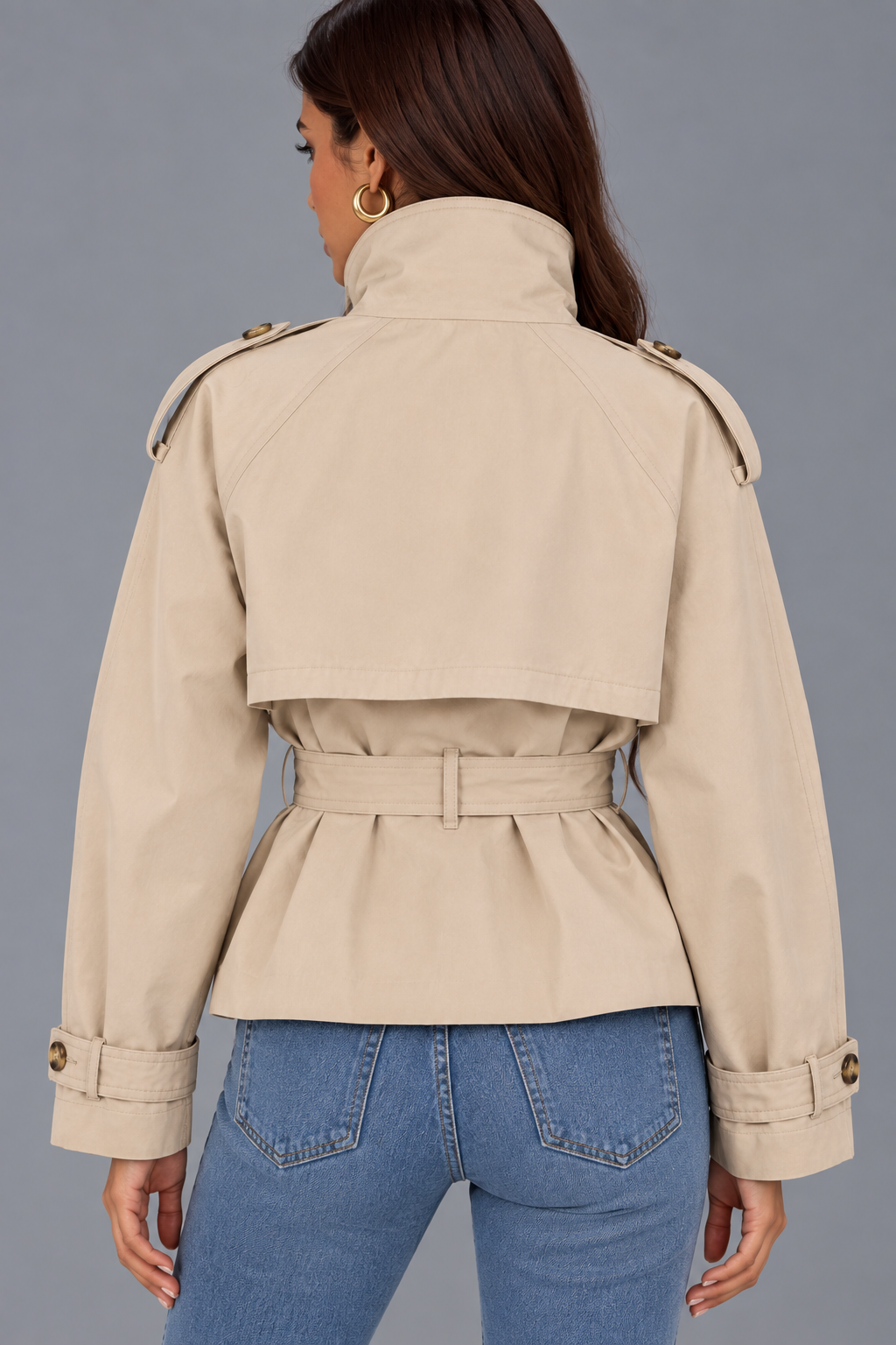 MISS MONDAY | TRENCH CORTO CON CINTURA