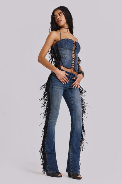 MISS MONDAY | JEANS MIT FRANSEN