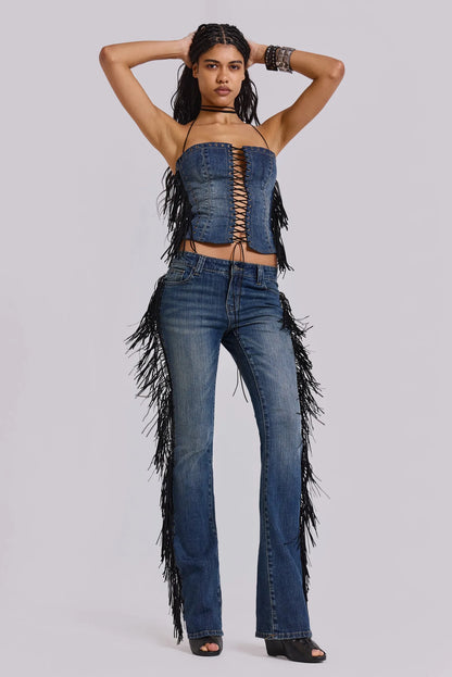 MISS MONDAY | JEANS MIT FRANSEN