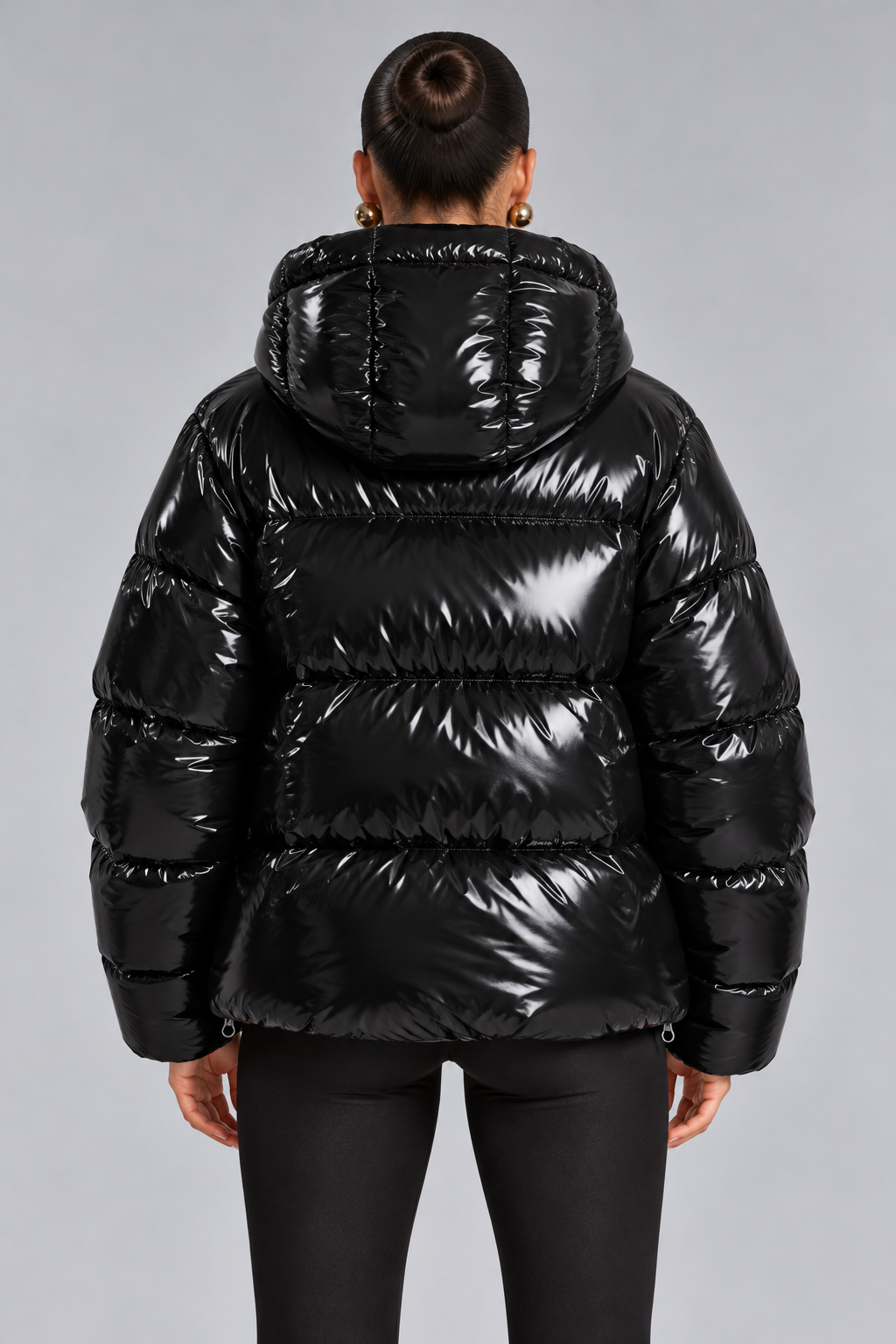 MISS MONDAY | SHINY CROPPED PUFFER JACKET