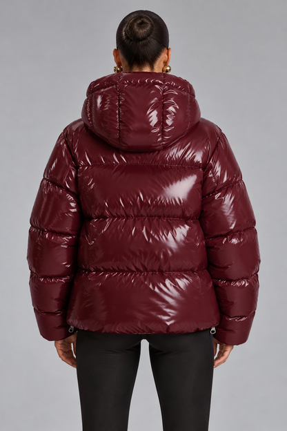 MISS MONDAY | SHINY CROPPED PUFFER JACKET