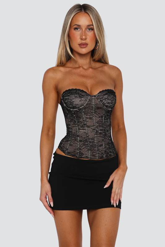 MISS MONDAY | BUSTIER CORSETTO IN PIZZO
