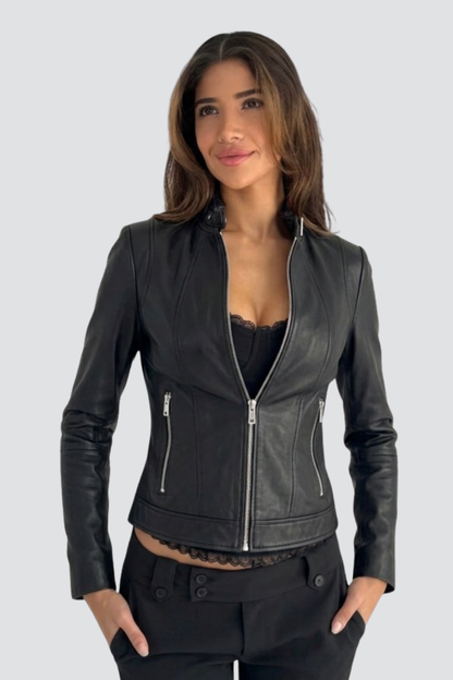 MISS MONDAY | GIACCA IN PELLE ADERENTE