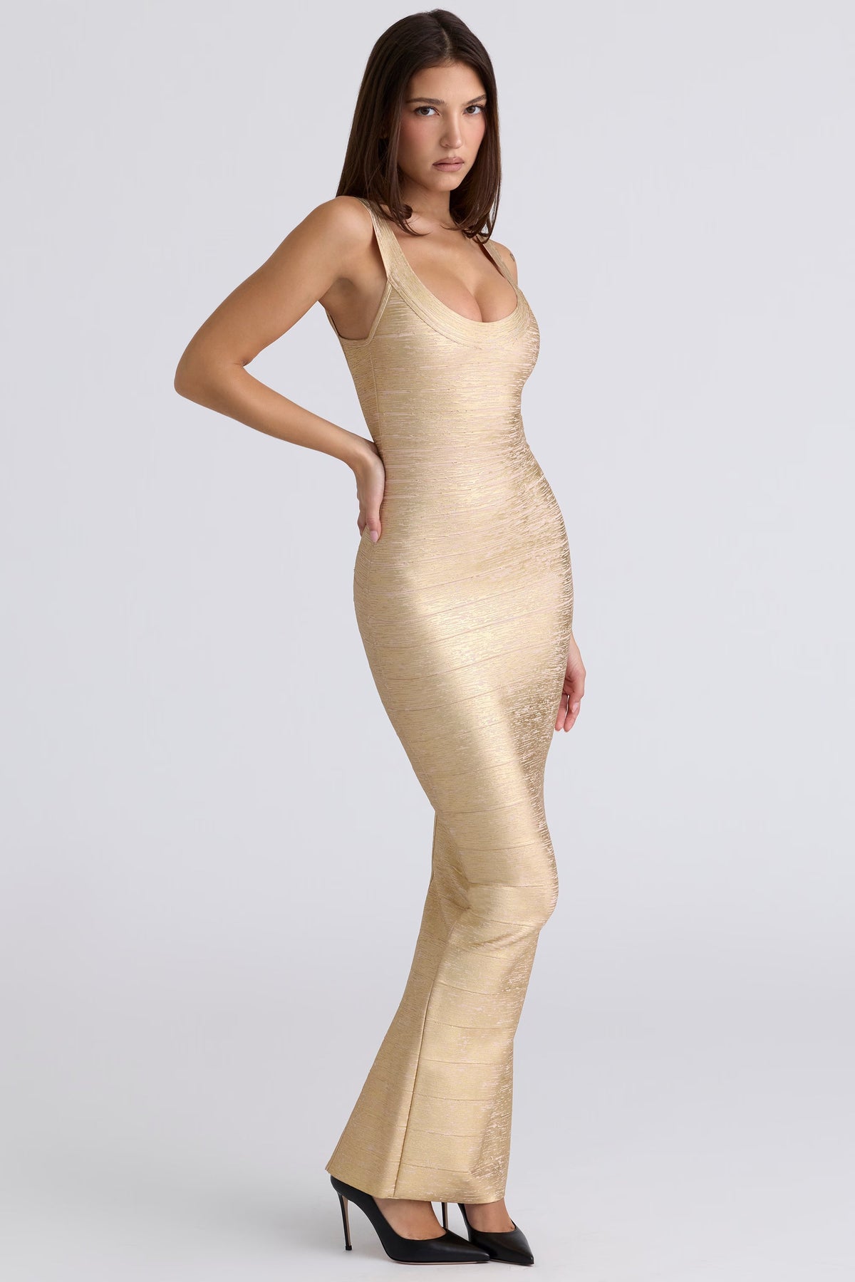 MISS MONDAY | MAXI ABITO CHAMPAGNE